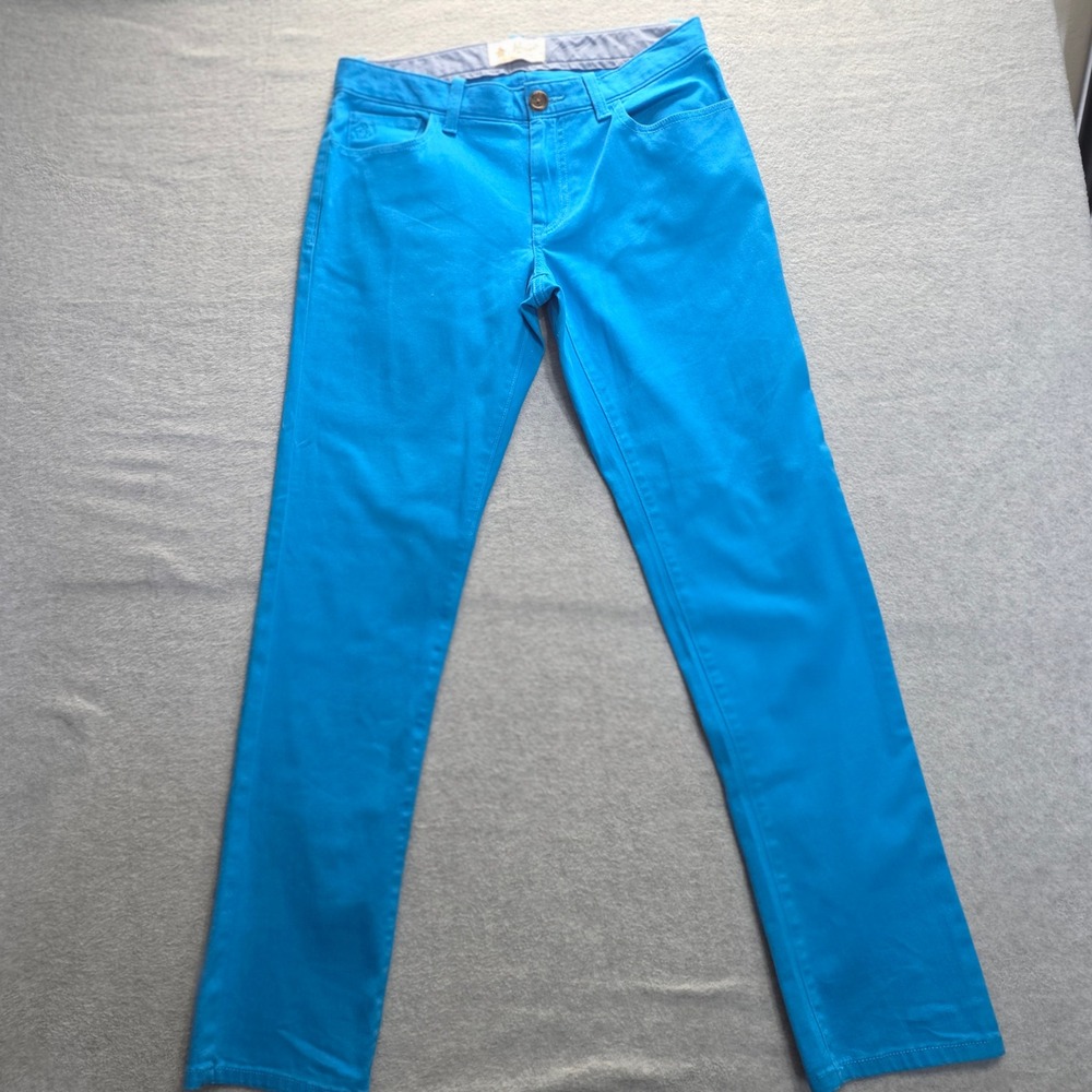 Original Penguin Mens Slim Fit Chino Pants Blue‎ Stretch Cotton 30x32